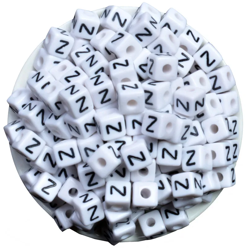 

50 шт смешанные белые A-Z акриловые 10 мм квадратные Буквы Алфавита Плоские кубические бусины для изготовления ювелирных изделий