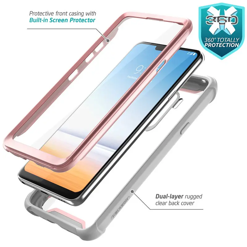 Для LG G7 чехол 6,1 дюймов i-Blason Ares полный корпус прочный прозрачный бампер крышка со встроенной защитной пленкой для LG G7 ThinQ