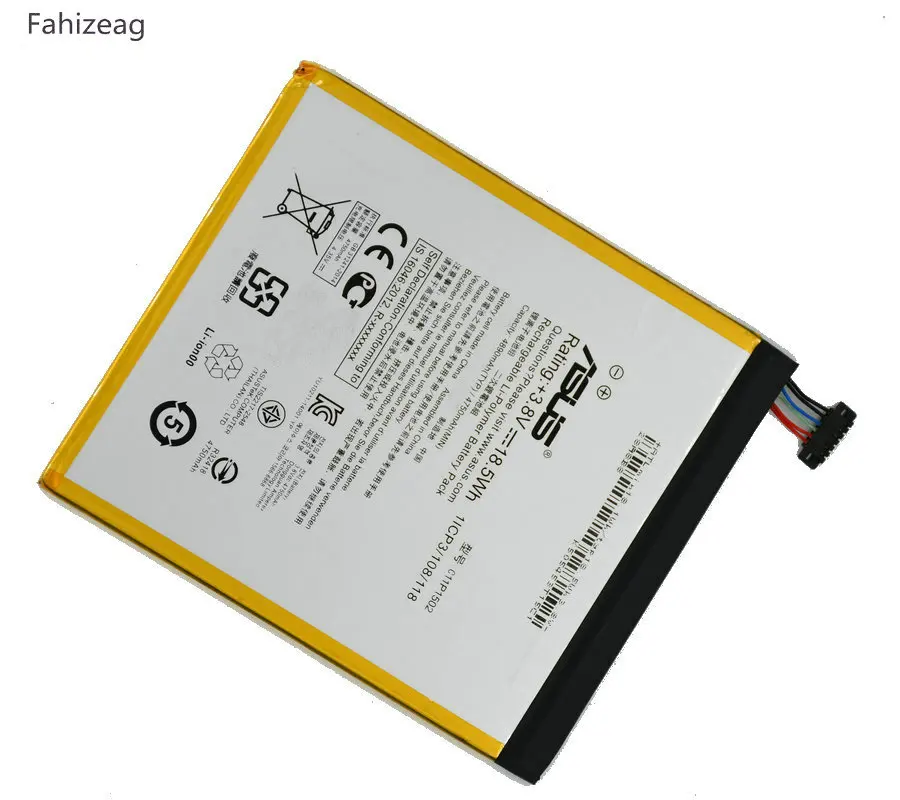 fahizeag 4890mAh Replacement C11P1502 battery Tab for ASUS ZENPAD 10 Z300C Z300CL Z300CG P023 P01T | Мобильные телефоны и