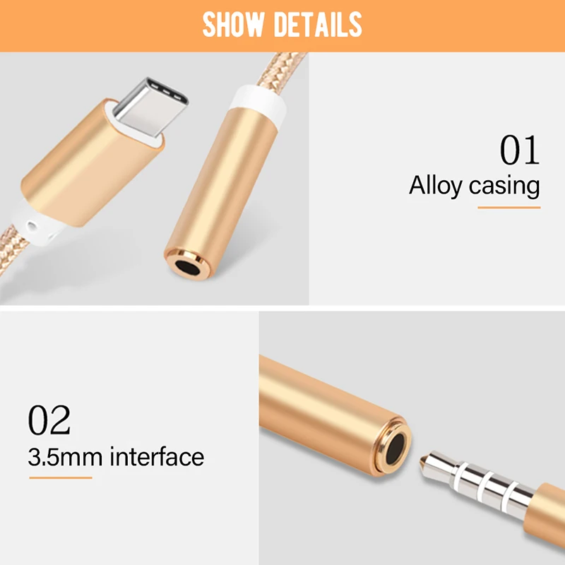 Usb type C до 3,5 мм кабель для наушников адаптер USB-C до 3,5 мм разъем Aux кабель для Letv 2 2pro max2 Pro 3 для Xiaomi Mi 8 6