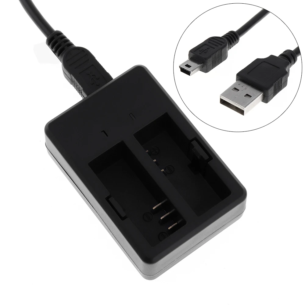 100V-240V 2 Каналы Камера Батарея Зарядное устройство с USB кабелем для спортивной