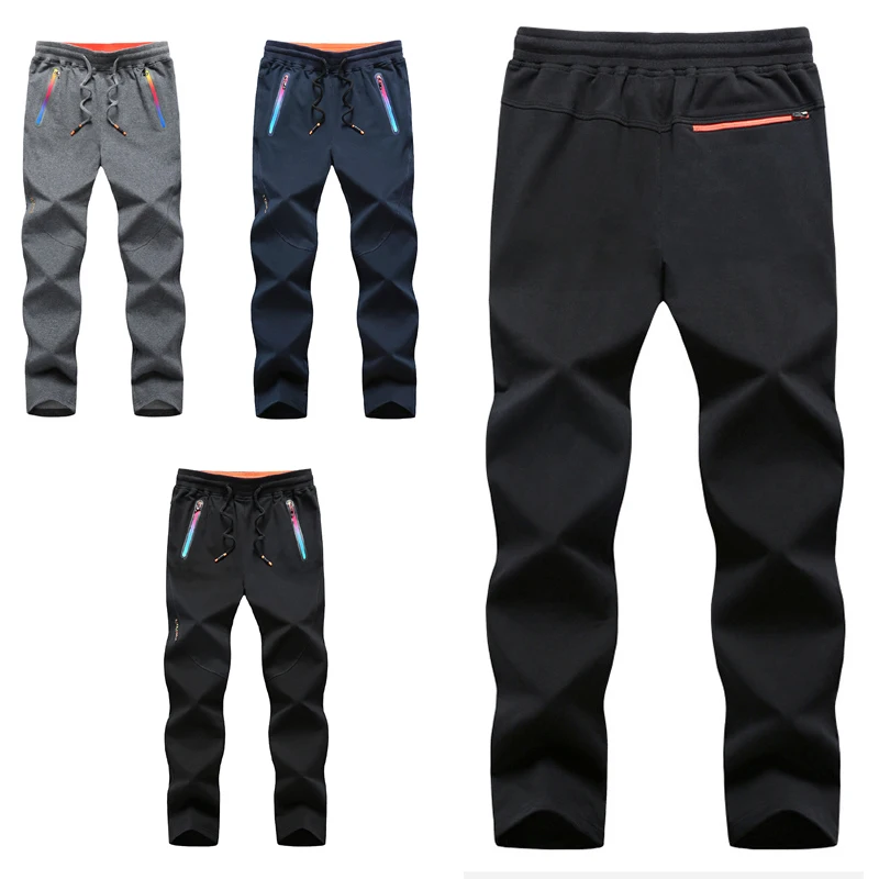Мужские спортивные брюки на молнии большие размеры 5XL 6XL 7XL 8XL|running trousers|winter running