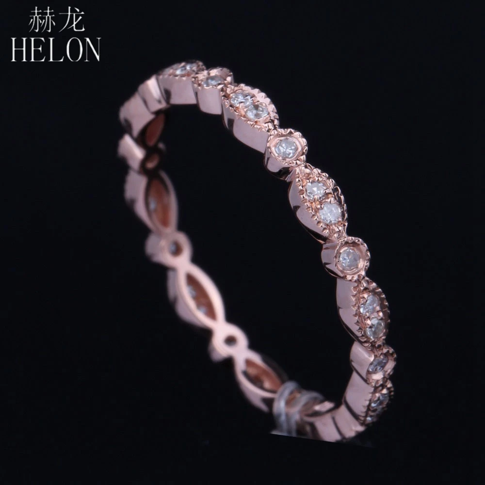 Кольцо с бриллиантами HELON розовое золото 14 к естественным бриллиантом|gold