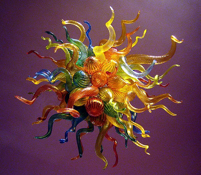 

Multicolor Handmade Blown Glass Chandelier Light Modern Crystal Hotel Decorative Chandelier