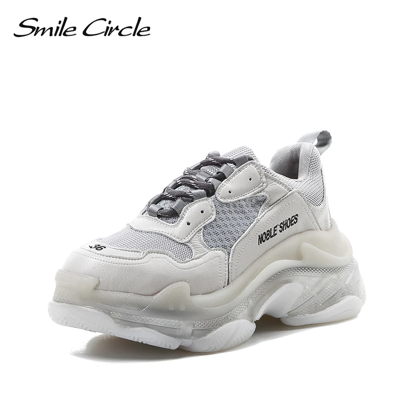 Smile Circle/2019 г. весенние женские кроссовки на плоской подошве из натуральной кожи