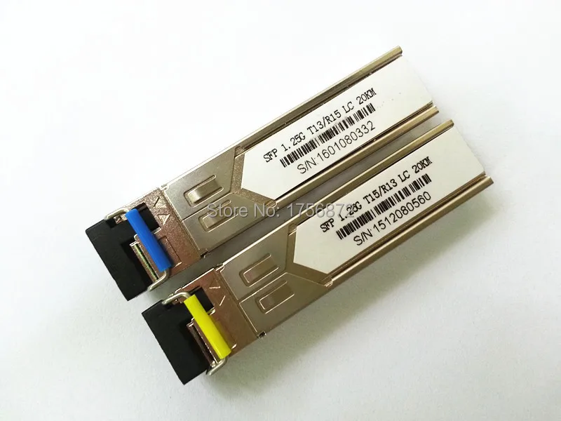 10 пар/партия оптоволоконный приемопередатчик BiDi SFP 1 25G с одним LC разъемом 20 км |