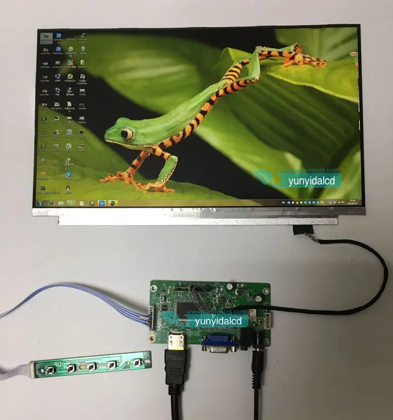 

NEW 13.3 inch 1920*1080 IPS Screen Display HDMI+VGA Driver Board LCD Panel Module Monitor Laptop PC Raspberry Pi 3 Car DIY