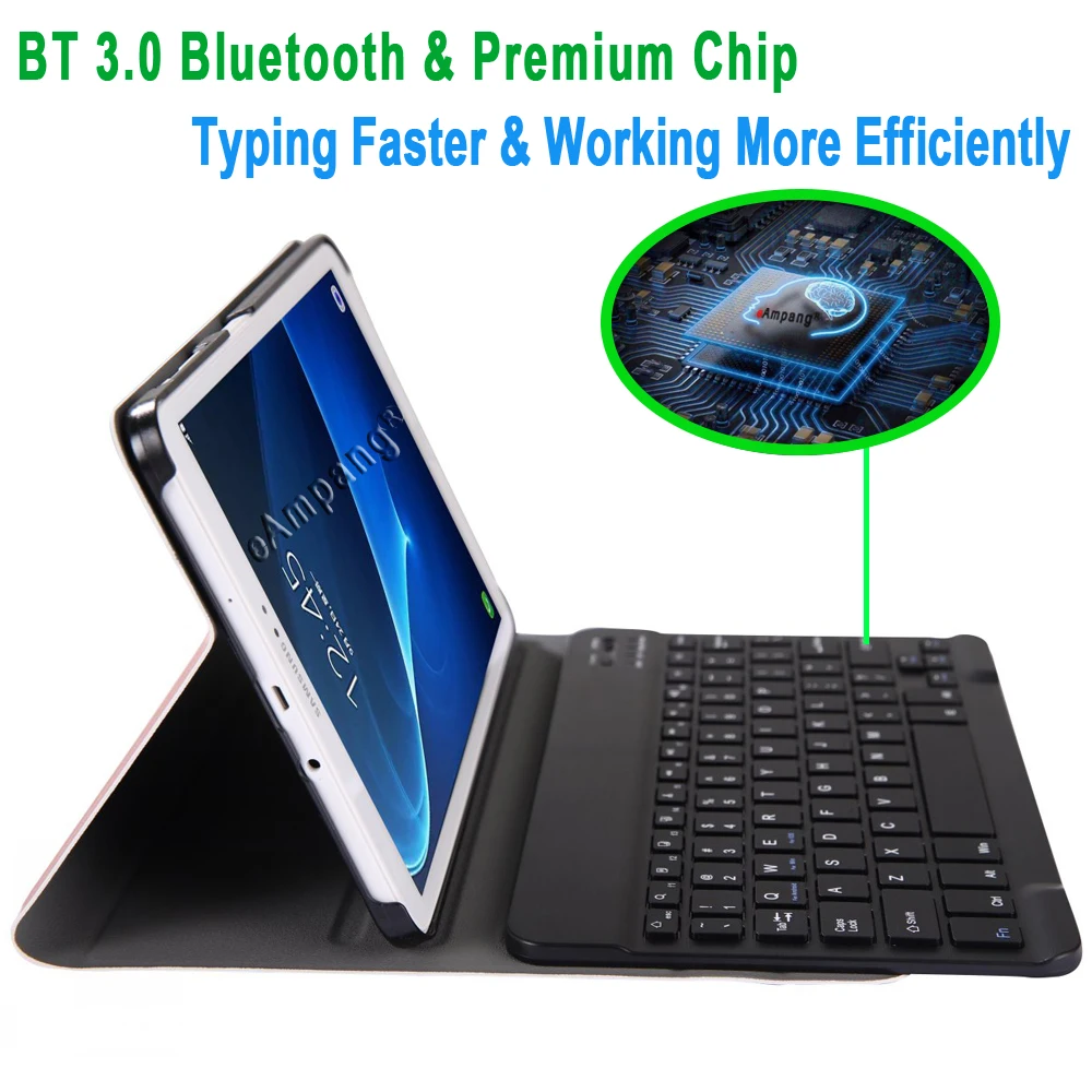 Чехол для Samsung Galaxy Tab A A6 10 1 2016 тонкий кожаный чехол с клавиатурой и Bluetooth T580 T585