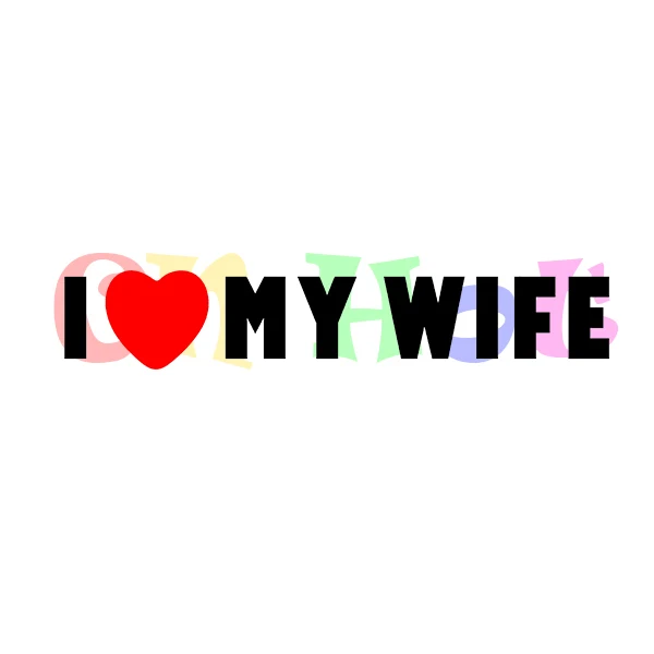 Виниловая наклейка на бампер для автомобиля с надписью I Love My Wife Mom Family |