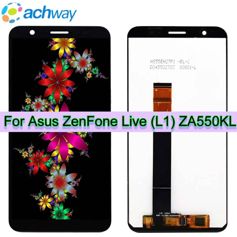 ЖК-дисплей 5,5 дюйма для Asus ZenFone Live ZA550KL X00RD, сенсорный экран с дигитайзером в сборе для ASUS ZA550KL, сменный ЖК-экран ЖК-дисплей 5,5 дюйма для Asus ZenFone Live ZA550KL X00RD, сенсорный экран с дигитайзером в сборе для ASUS ZA550KL, сменный ЖК-экран