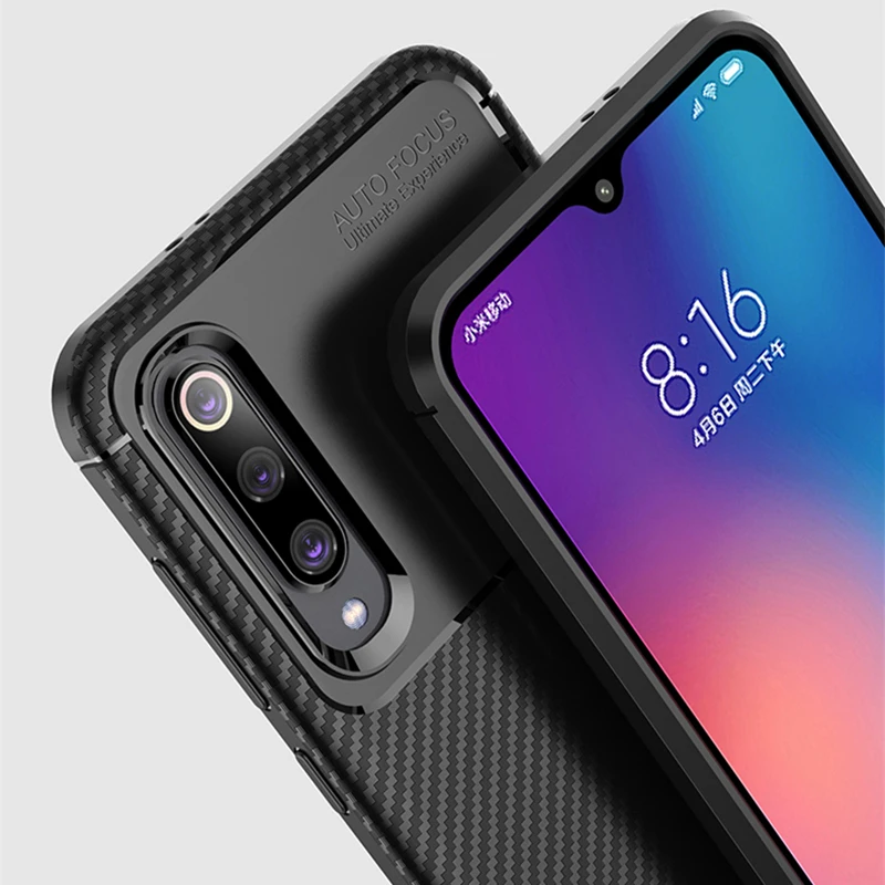Чехол из углеродного волокна для Xiaomi Mi 9 SE Mi9 Mi9SE роскошный тонкий прочный защитный