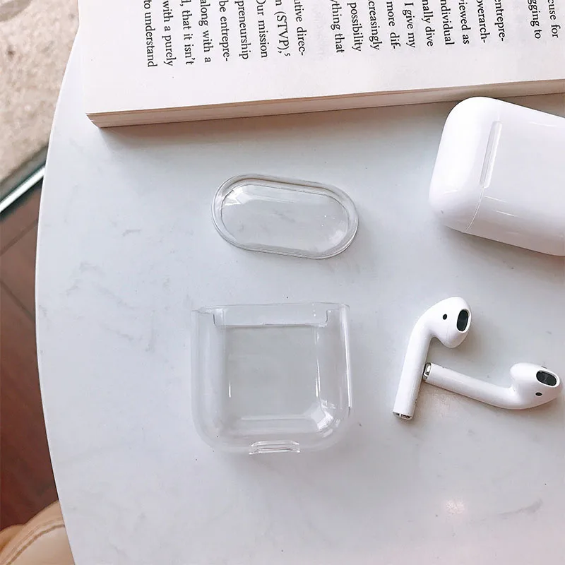 Прозрачный черный чехол для Apple AirPods беспроводная Крышка наушников оптовая
