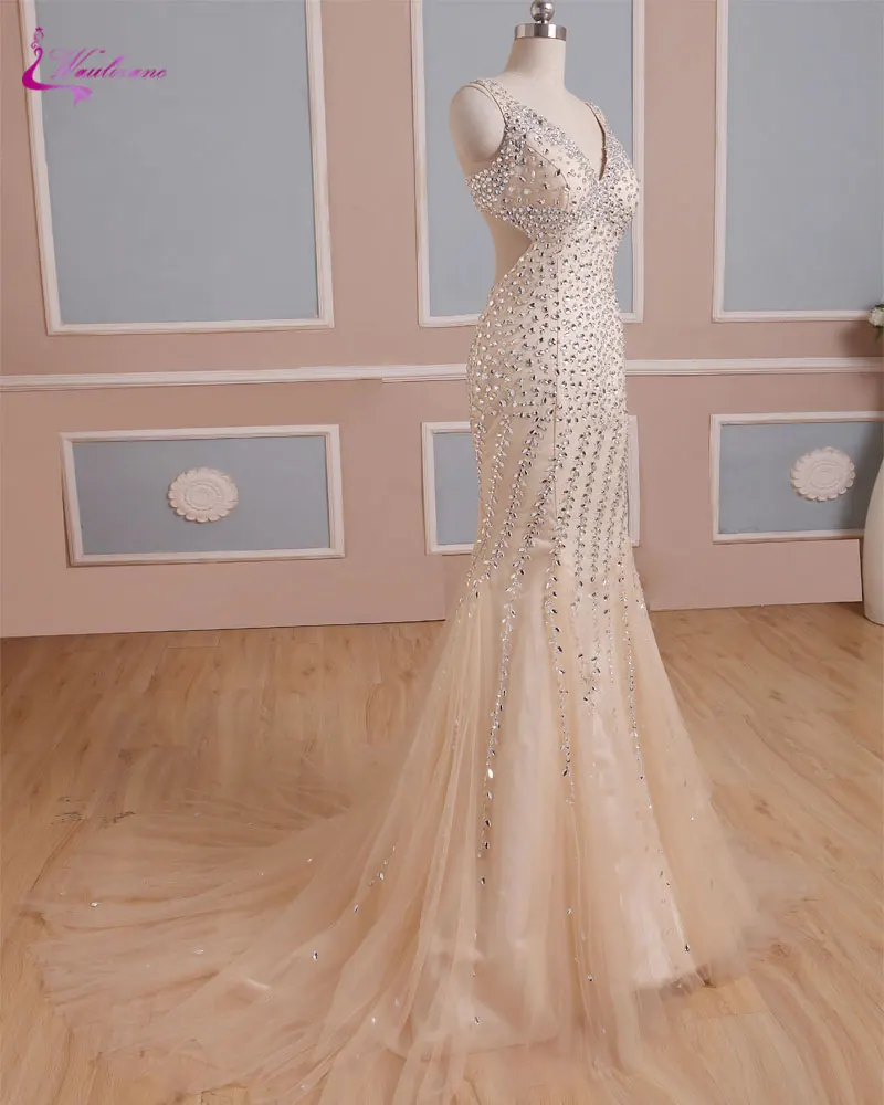 Waulizane очаровательное изящное вечернее платье с бисером и кристаллами Vestido v