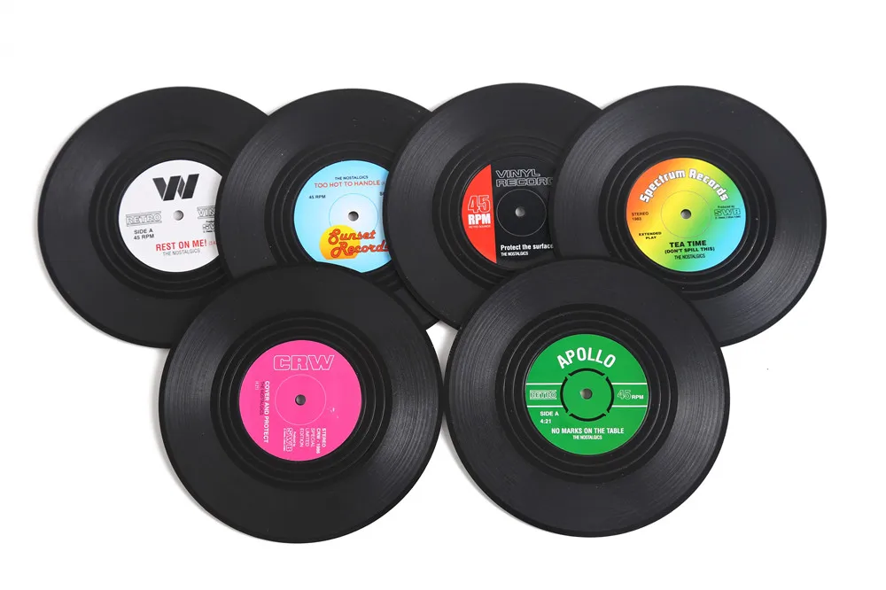 Виниловые подставки для обеденного стола в стиле ретро 6 шт. кухонные