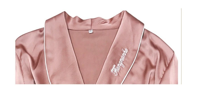 Японские пижамы для женщин Ice Silk Satin Домашняя одежда весна осень однотонная Пижама комплект Женский Пижамный костюм с длинным рукавом 2 шт. MA50132