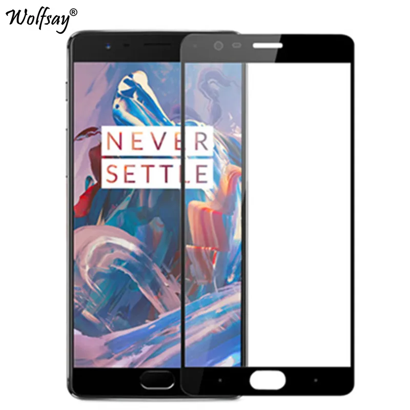 Закаленное стекло с закругленными краями Стекло Oneplus 3T Экран протектор для