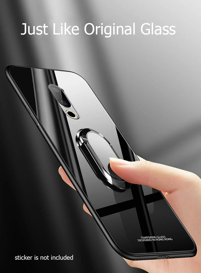 Для Meizu 16th чехол Роскошный противоударный Гибридный жесткий закаленное Стекло задняя крышка для Meizu 16 Ом телефон чехол s
