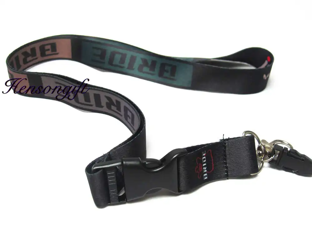 Один PC Мужской черный невесты Mugen автомобиль гоночный Ключ Ремешок Для TRD значок ID держатели JDM Omp ремешки на шею для мобильного телефона