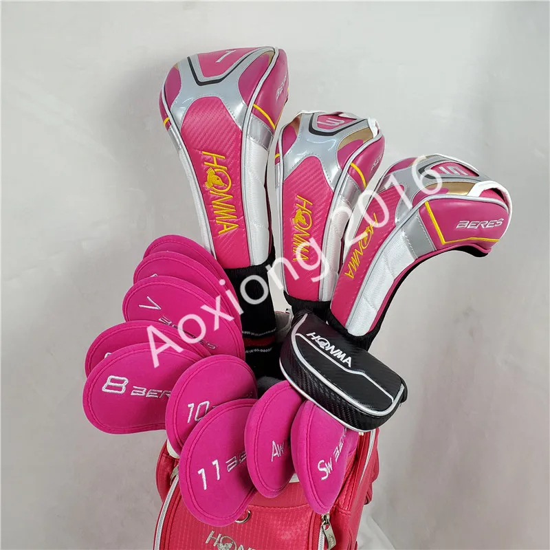Женские клюшки для гольфа Полный комплект Honma Bere S-06 4 звезды наборы гольф-клуба Драйвер+ Фарватер+ гольф железо+ клюшки(13 шт