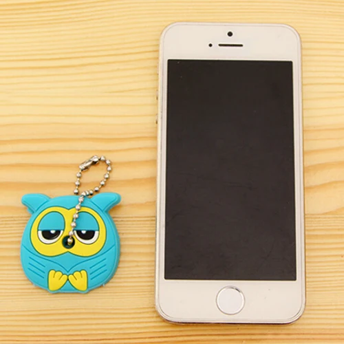 Bluelans Силиконовое кольцо для ключей Cap Head Cover Chain Phone Strap Мультяшные животные набор |