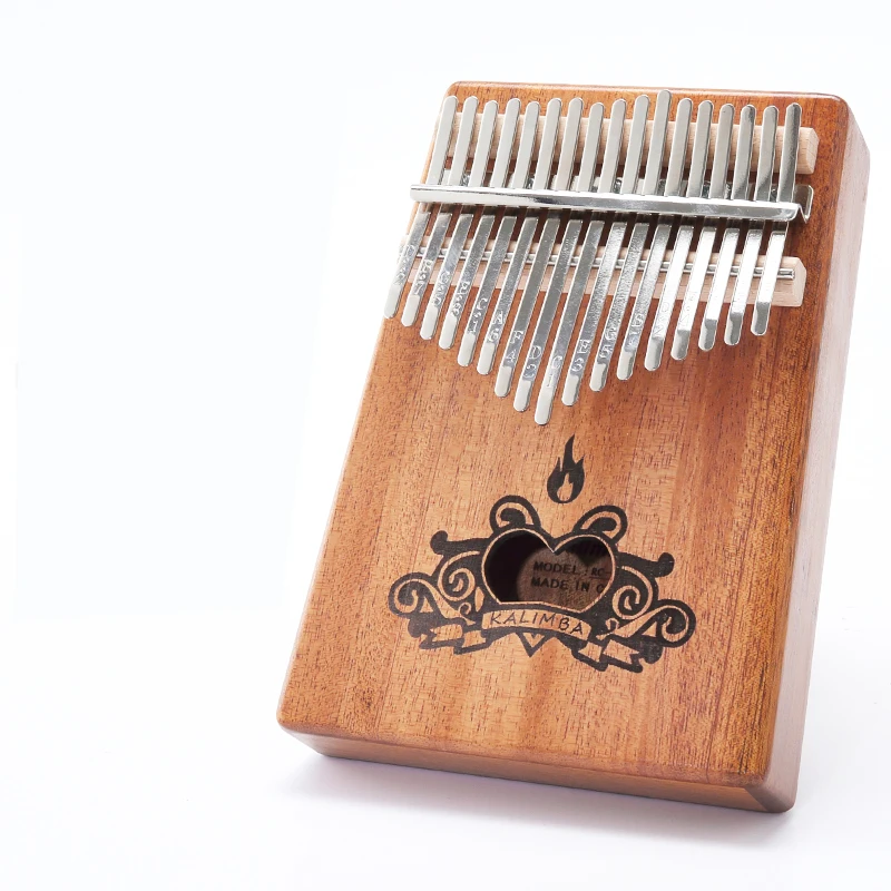 Heart Scoutside 17 клавиш Kalimba большой палец пианино сделано одной доской высококачественный деревянный корпус из красного дерева музыкальный инструмент - Цвет: Heart