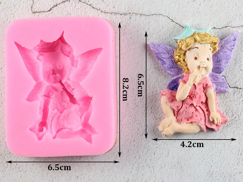 3D Ангел детские силиконовые формы для помадки на торт фея детские DIY украшения торта инструменты Мыло Смола глина конфеты Fimo глина шоколадные формы