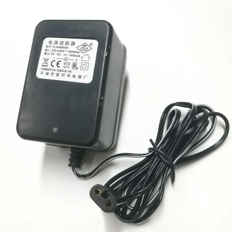 AC220V б отверстие Plug 6 V 1000ma для детского электромобиля 6 V Зарядное устройство Трансформатор Адаптер Питания