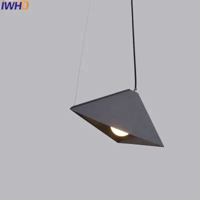 

IWHD Modern Luminaire Iron Led Pendant Light Modern Iron Hanging Lamp Home Lighting Fixtures Creative geometry Design Lamp