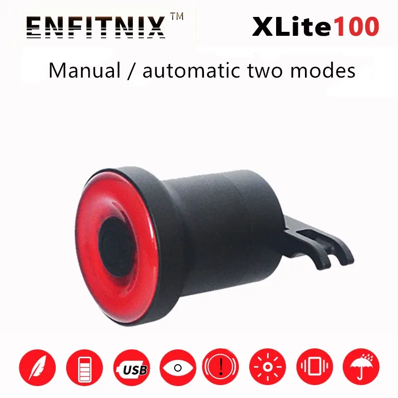 XLite100 велосипед смарт задние фары горного велосипеда дорожный велосипед Индукционный тормоз зарядка через USB ночные фонари для езды