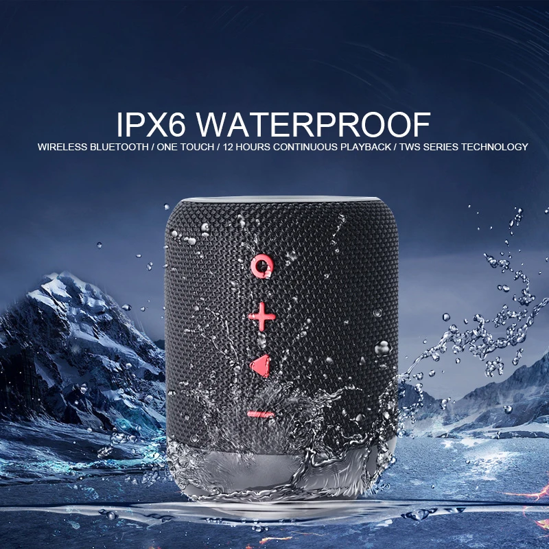 IPX6 Водонепроницаемый класс открытый беспроводной динамик TWS Bluetooth динамик портативный объемный стерео Bluetooth динамик сабвуфер