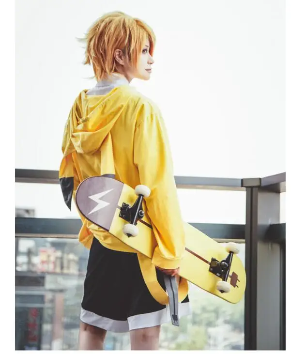 Аниме Мой герой Academy Kaminari Denki костюмы для косплея весна/лето Модная одежда эксклюзивный запас Cos Толстовка+ рубашка+ шорты