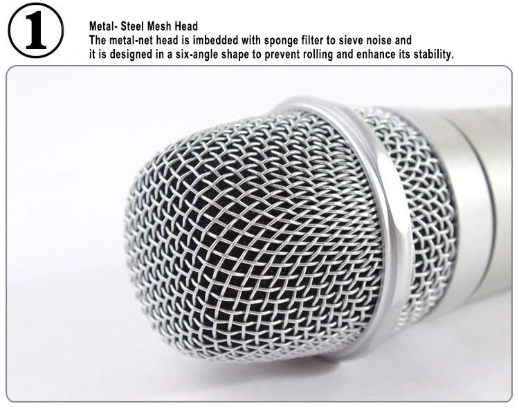 XINGMA PC-K3 Wireless Microphone Professional Dynamic VHF Metal Handheld Mic For Karaoke Computer PC Singing KTV