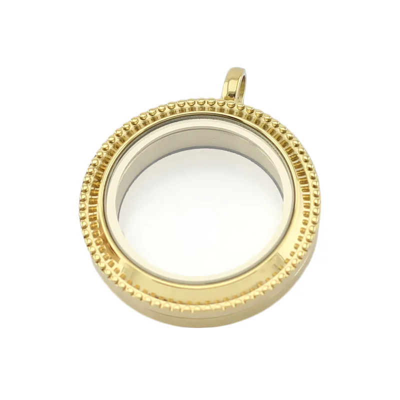 30mm Carved beads Twist glass floating charms locket pendant necklace Memory photo Lockets With Free Floating Charms | Украшения и