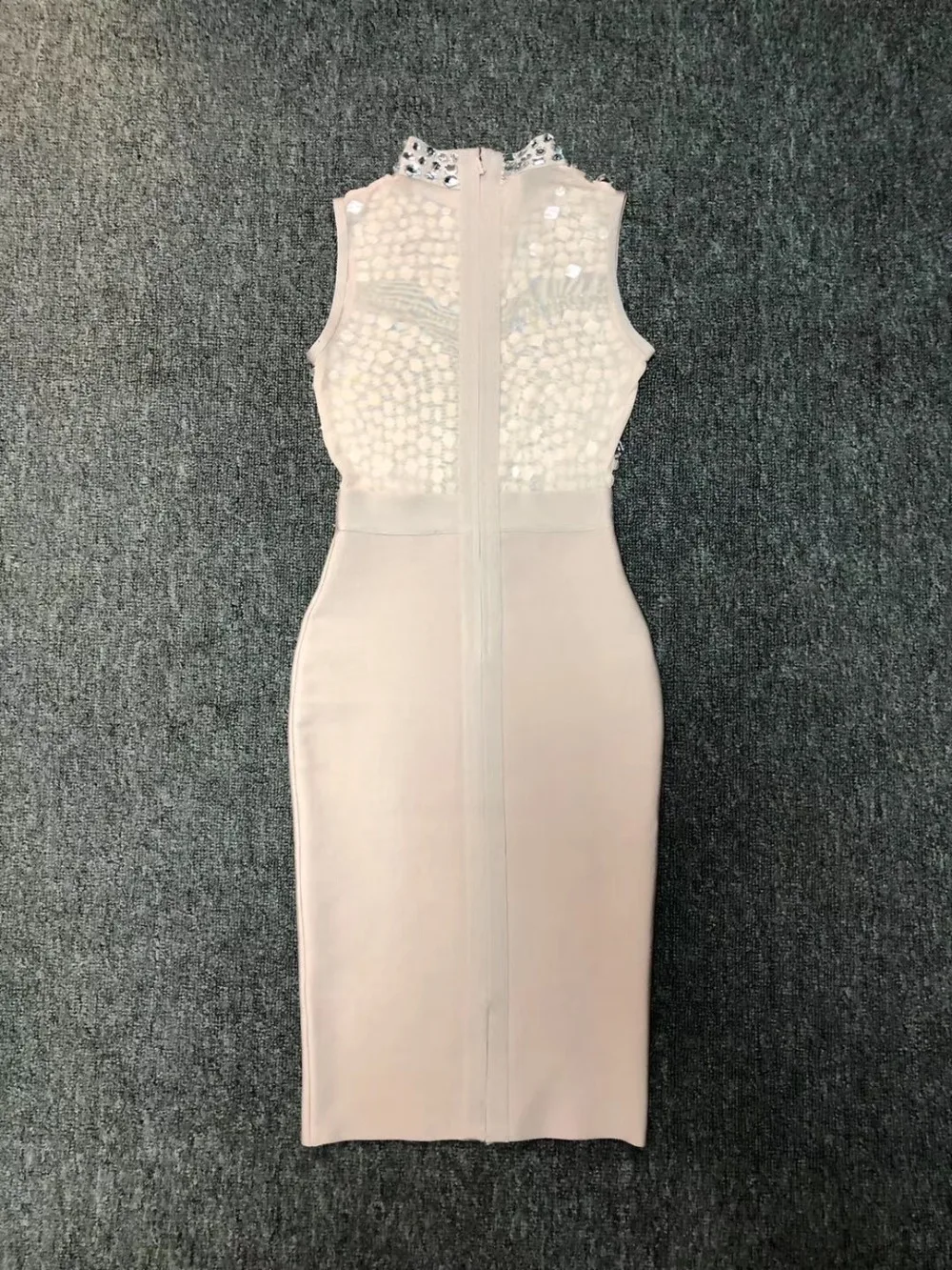 

black pink white Beading dress 2019 New Women Turtleneck Sleeveless Vestidos Celebrity evening party bodycon bandage dresses