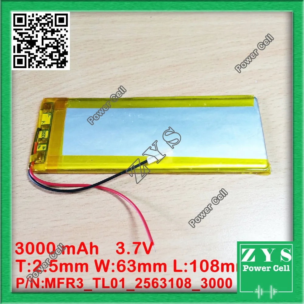 1 шт. Литий ионный аккумулятор 3 7 в 3000 мАч размер: x 63x 108мм|3.7v 3000mah|3.7v li-ion rechargeable