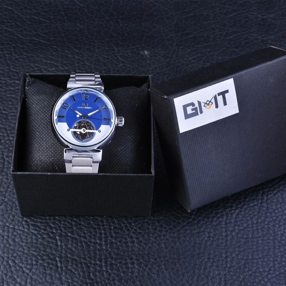 Часы наручные Forsining мужские в ретро стиле Модные прозрачные брендовые