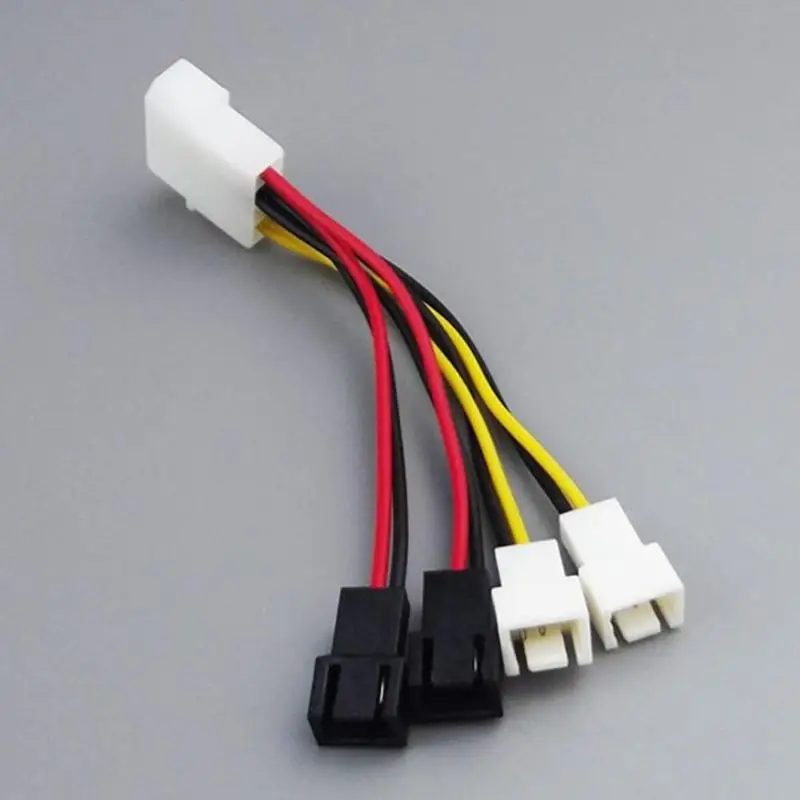 2 шт. 4-контактный Molex к 3-контактный вентилятор кабель питания адаптер разъем 12 В *