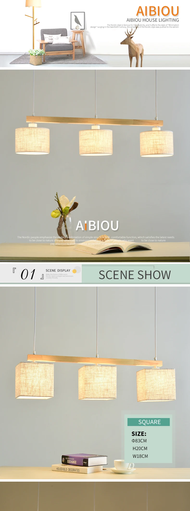 AIBIOU японский стиль подвесной светильник s для столовой подвесной светильник из ткани E27 подвесной светильник кухонный светильник ing светильники деревянные лампы