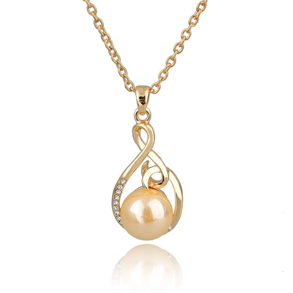 

ATTRACTTO 2019 Unique Gold Chain Statement Necklaces&Pendants Pearl Necklace Women Collier Handmade Necklace SNE140383
