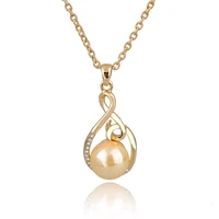 attractto 2019 unique gold chain statement necklacespendants pearl necklace women collier handmade necklace sne140383