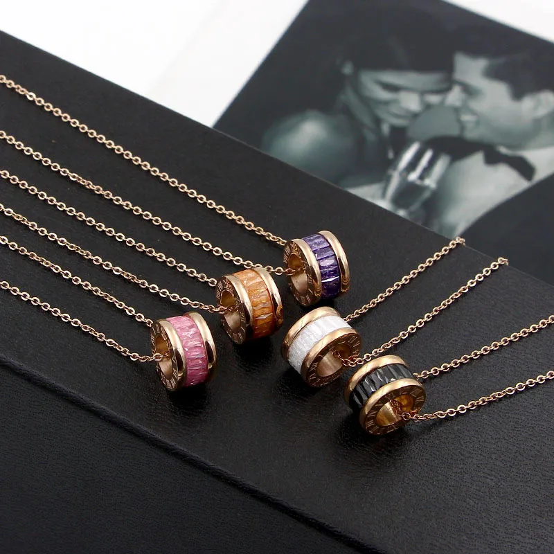 Женское Ожерелье с римскими цифрами короткое ожерелье цвета розового золота