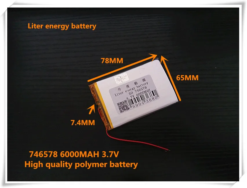 3 7 V 6000mAH 746578 полимерный литий ионный/литий ионный аккумулятор для планшетных ПК mp3