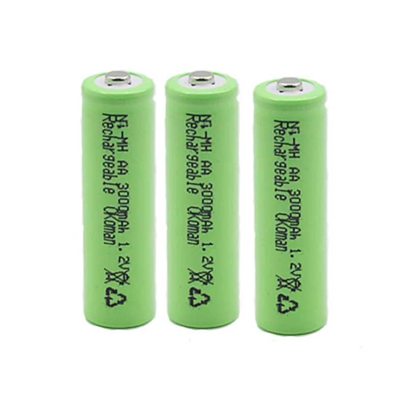 4 ~ 20'PCS/lote 1 2 V AA 3000mAh NI MH Предварительно заряженный аккумулятор аккумуляторная