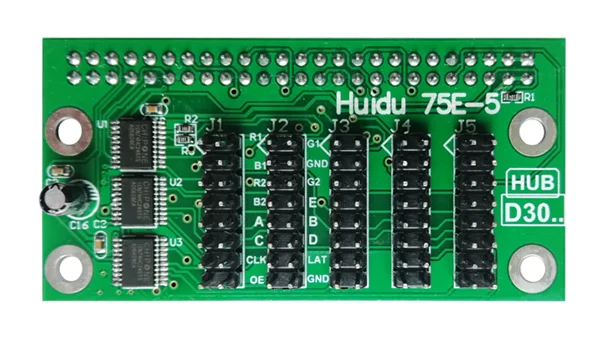 Huidu HUB75E-5 светодиодная плата управления экраном конверсионная карта Адаптерная плата 5* hub75E порт входит в комплект для светодиодного контроллера серии HD