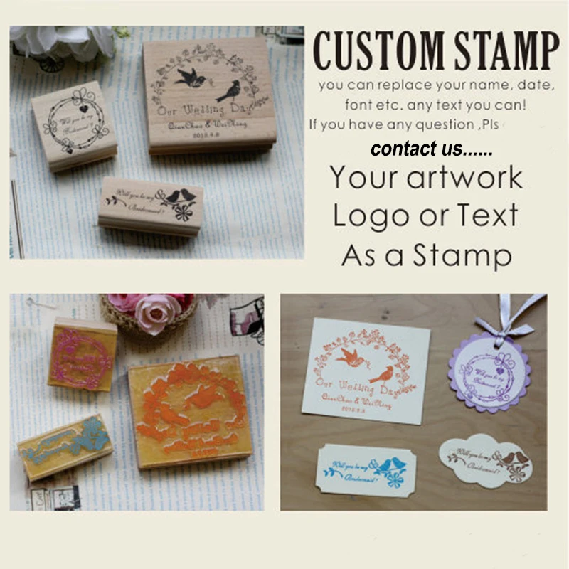 DIY Персонализированные Пользовательский штамп пусть любовь создание Кофе Bean