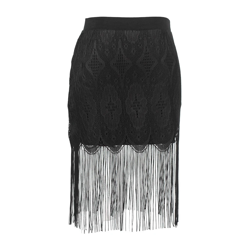 

Women'S Latin Dance Skirt Sexy Lace Tassel Skirts Dance Practice Short Skirt Female Ballroom Cha Cha Lation Dancing Wear DWY1592