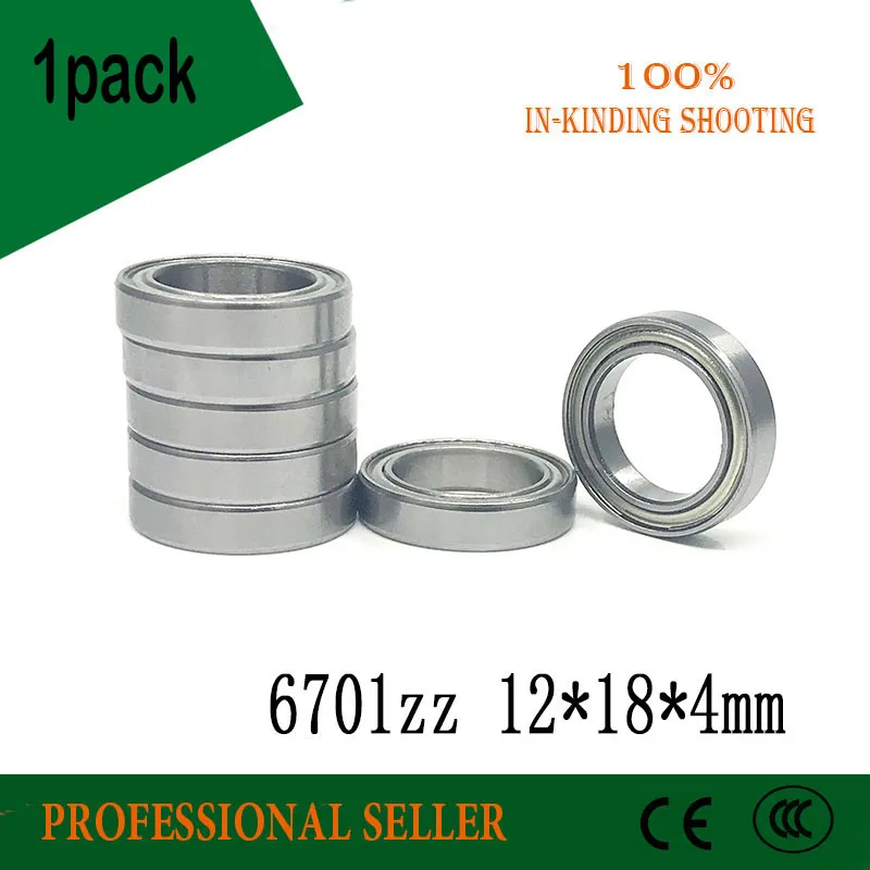 

6701ZZ Bearing 12x18x4 mm Thin wall section 6701 ZZ Ball Bearings for toy car 61701ZZ 6701Z