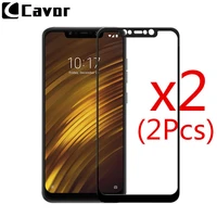 2pcs 9h tempered glass for xiaomi pocophone f1 case full cover glass mobile phone accessories screen protector film for poco f1