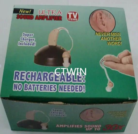 Перезаряжаемый слуховой аппарат мини-устройство усилитель для ушей цифровой зум