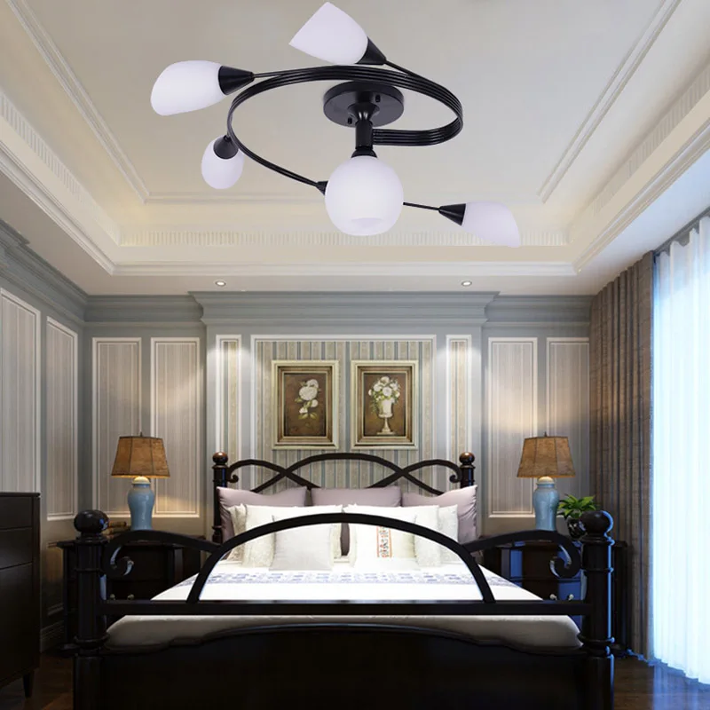 Американская Загородная потолочная лампа современная простая для гостиной